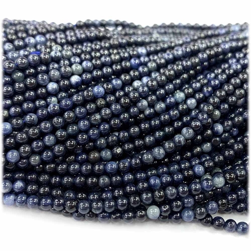 Natural Genuine Blue Sapphire Round Jewellery Loose Necklace or bracelet Small Beads 2mm 08293