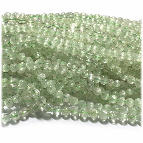 15.5" Veemake Natural Genuine Green Kunzite Spodumene Hiddenite Round Loose Gemstone Jewelry Beads Making Necklaces Bracelets  08300